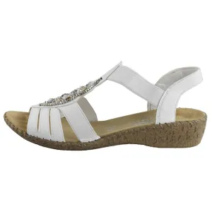 Sandały damskie Rieker 61661-80 Białe