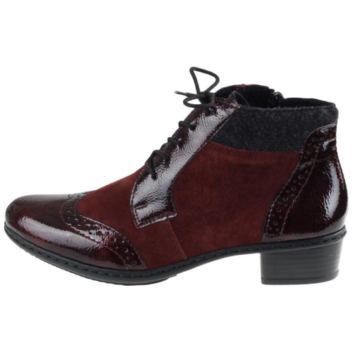 Botki Rieker Y0712-35 Bordowe