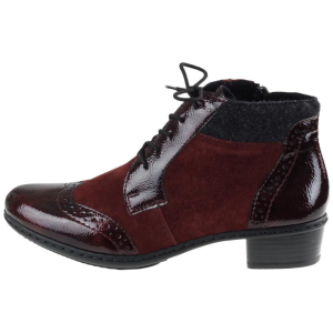 Botki Rieker Y0712-35 Bordowe