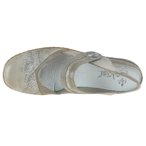 Półbuty Rieker 47176 Szare