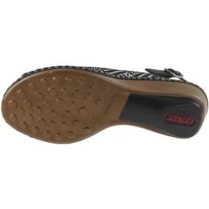 Sandały Rieker 66172 Czarno-białe
