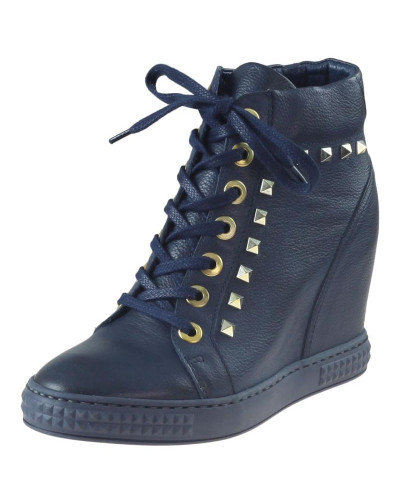 Botki Carinii B3028 Granatowe