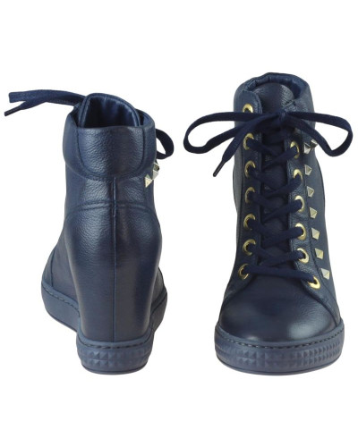 Botki Carinii B3028 Granatowe
