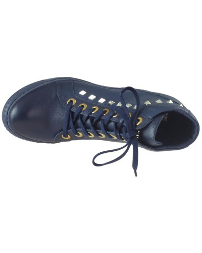 Botki Carinii B3028 Granatowe