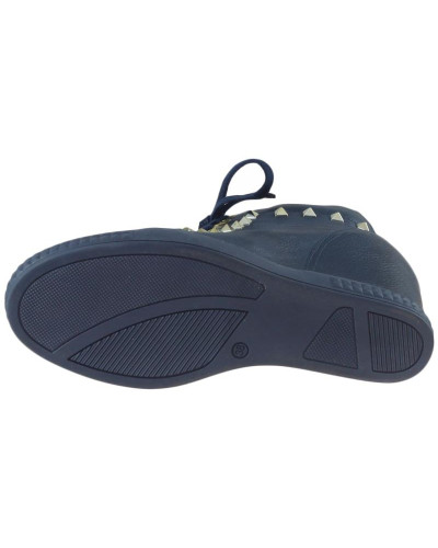 Botki Carinii B3028 Granatowe
