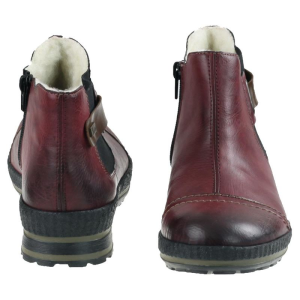 Botki Rieker Z2474 Bordowe