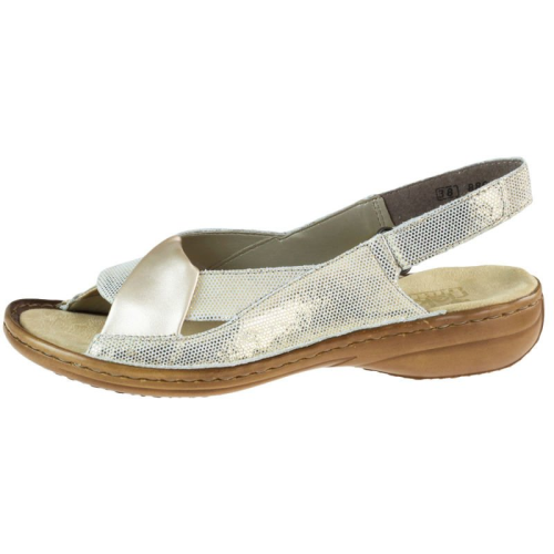 Sandały Rieker 60832-90 Złote