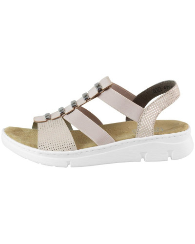 Sandały Rieker 65392-62 Pudrowy róż